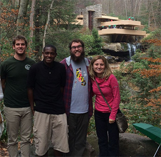 Students on a filed trip with Dr. Buta