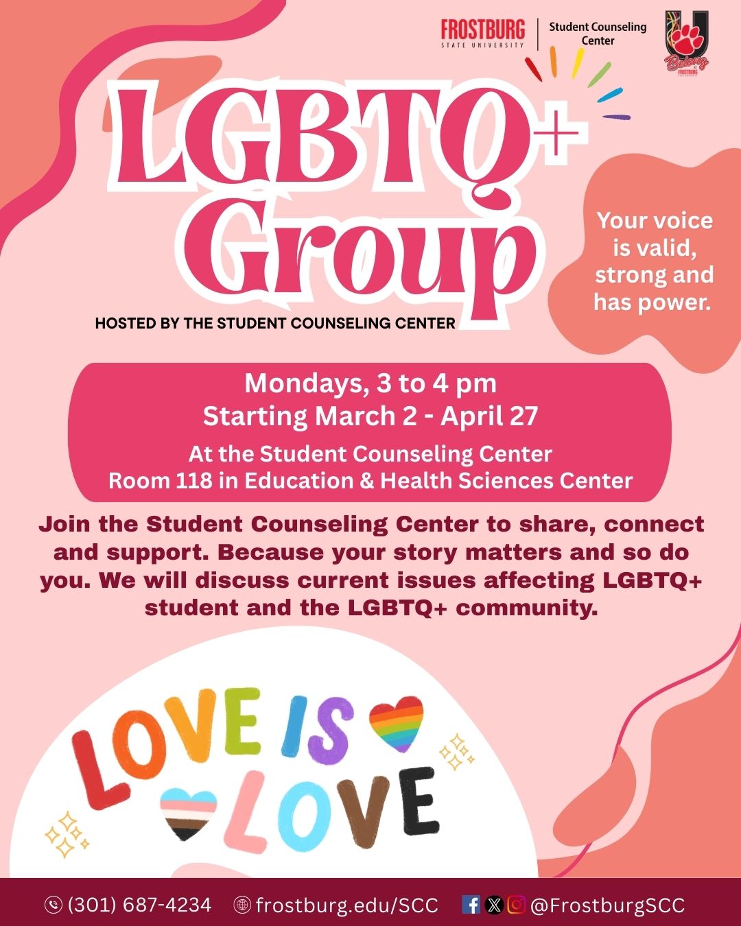 LGBTQ Group graphic of a Frostburg brochure