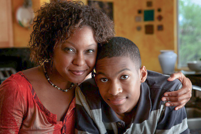 mom and son