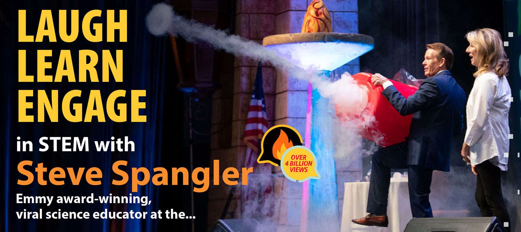 Steve Spangler on stage performing