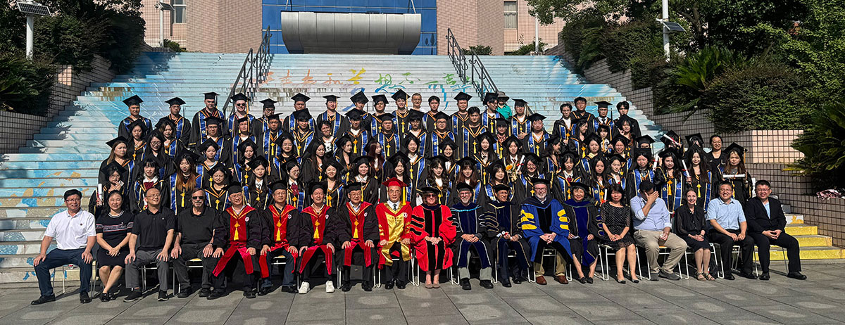 Graduating class of students