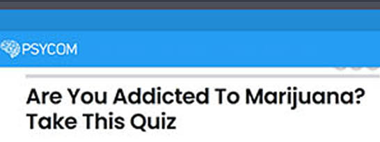 Marijuana Addiction Test