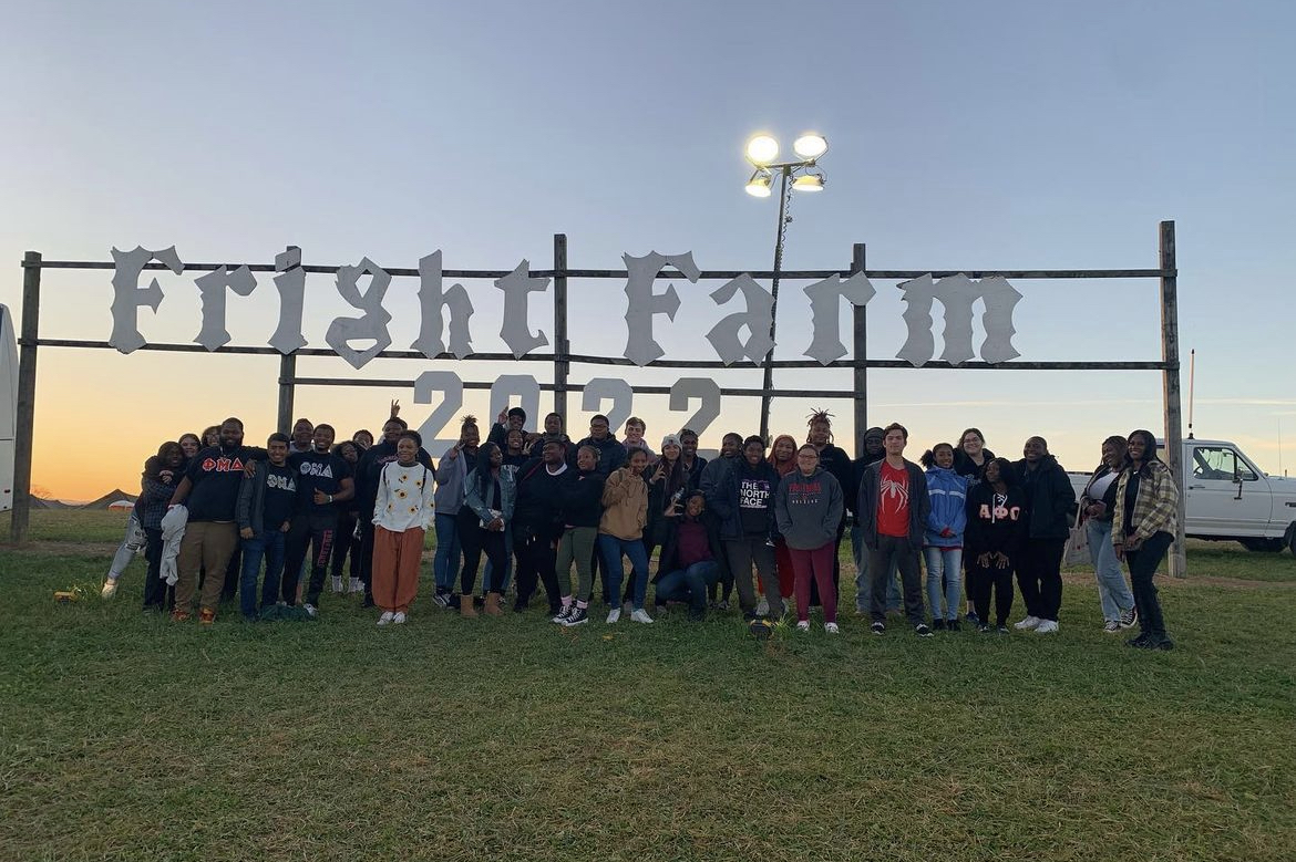 Student orgs at the BSA Annual Halloween Fright Farm Trip
