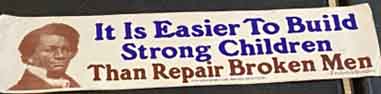 Museum Item poster: It's easier to build strong children"
