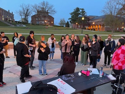 Take Back the Night student meeting
